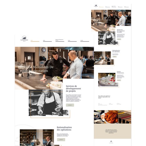 Le Groupe Conseil Restaurant Landing Page Desin