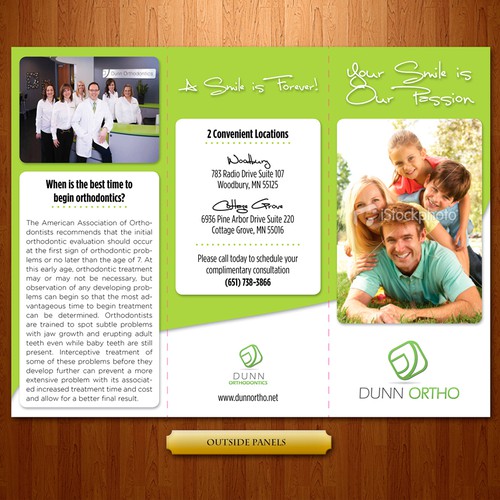 brochure design for Dunn Orthodontics
