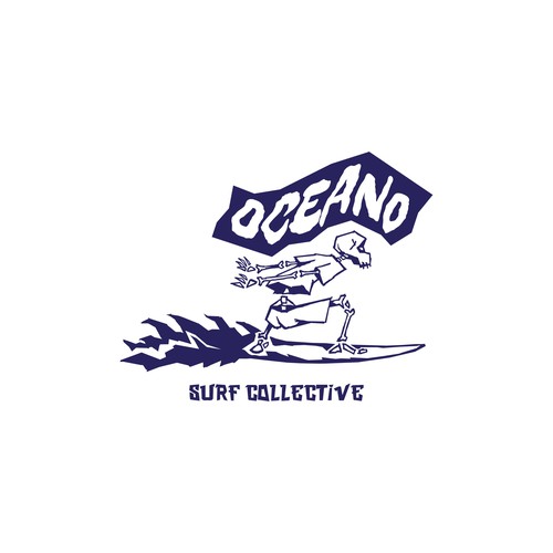 Logo concept for OCEANO Surf collective