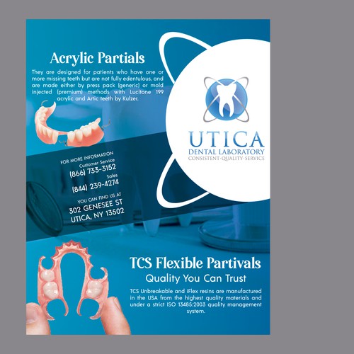 Flyer design for dental laboratory