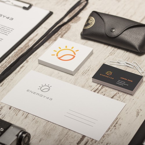 Minimalist logo for a renewable energy startup