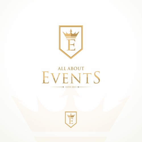 Royal Brand Identity for 'All About Events' in the United Kingdom. 