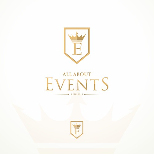 Royal Brand Identity for 'All About Events' in the United Kingdom. 