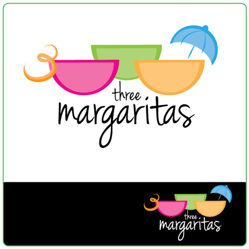 Create the next logo for 3 Margaritas Mexican Restaurant