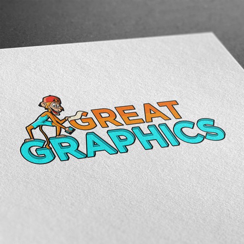 Cartoon logo for graphic company