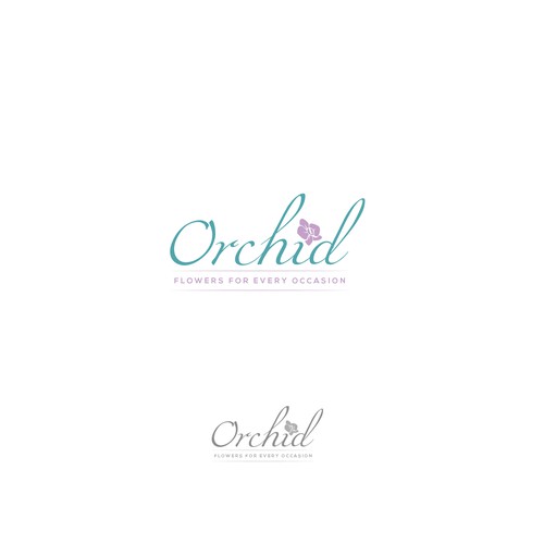creative logo for my flower shop “Orchid”