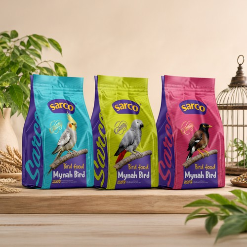 Premium Bird Food Packaging Design