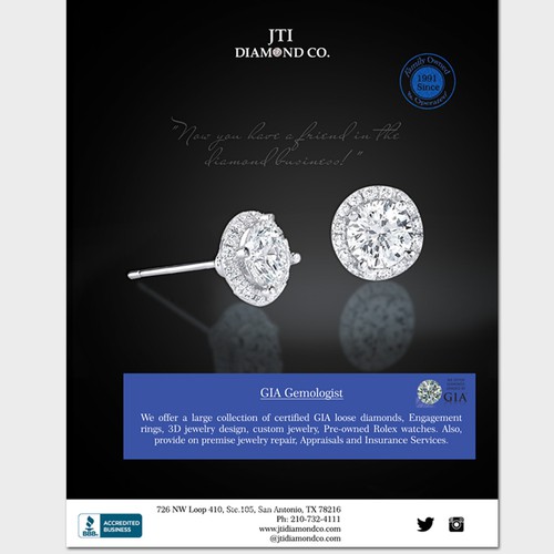 JTI Diamond Co Magzine ad