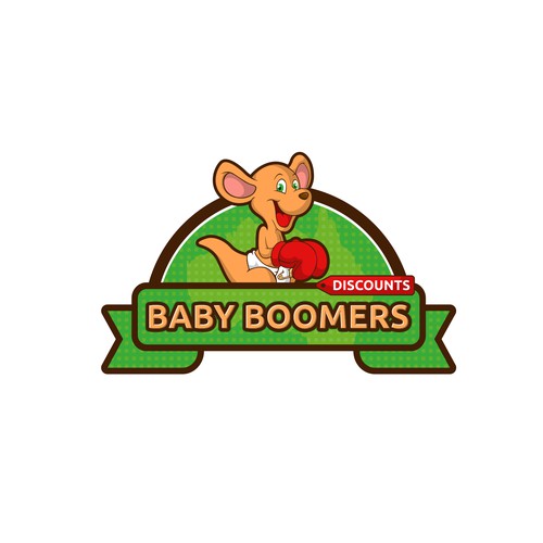 Character + emblem logo concept for Baby Boomers