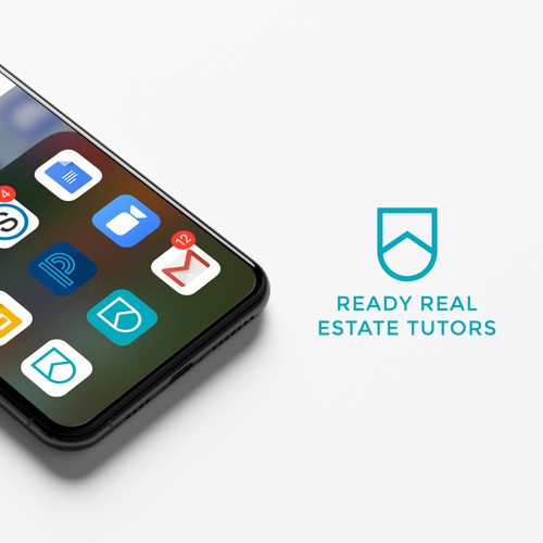 READY REAL ESTATE TUTORS Logo design concept.