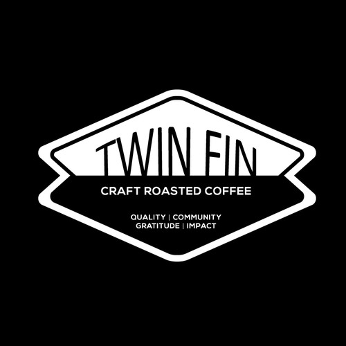 Logo for Twin Fin | Craft roasted coffee