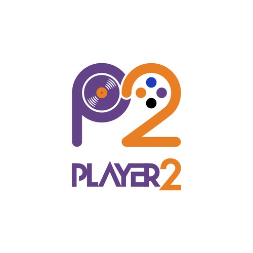 Construct a banging logo for artist/music producer Player2