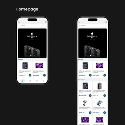 E-commerce mobile phone app 