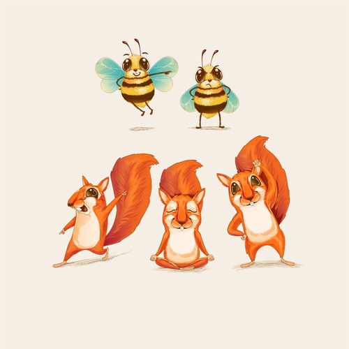 Squirrel and Honey Bee