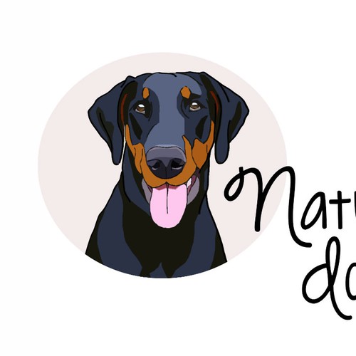 Create a fun and engaging logo for Natural Doberman