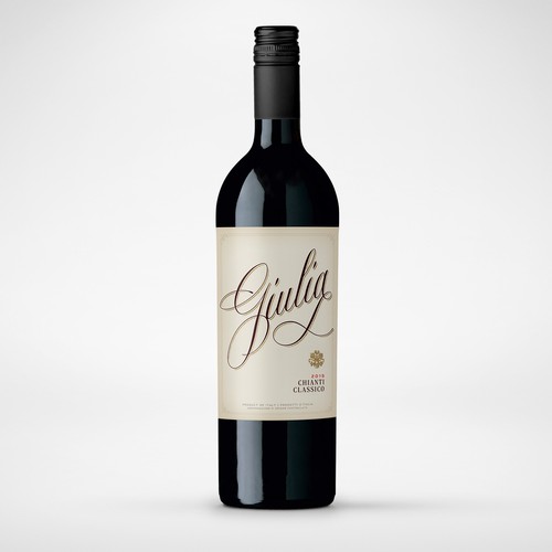 Elegant classic Italian wine label.