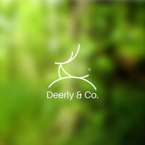 Simple logo for Deerly & Co.