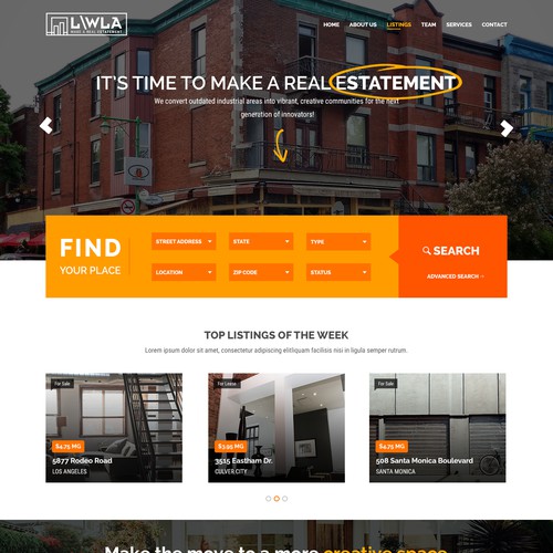 Leewestla - Homepage Design Concept