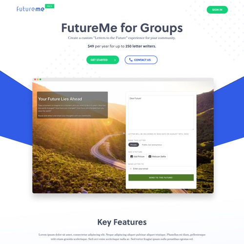 futureme pro sass product website template