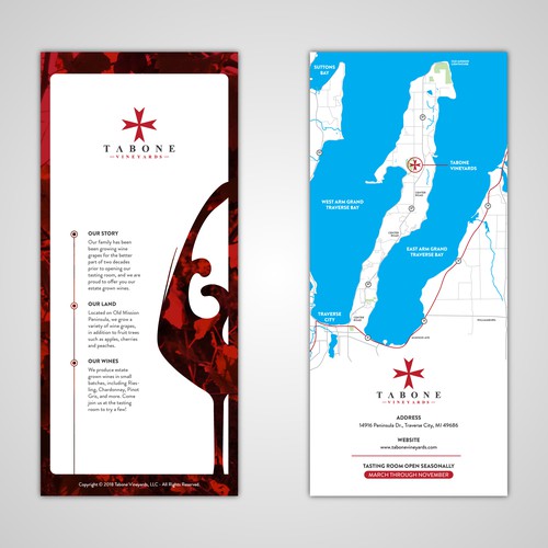 Winery Tasting Room Rack Card