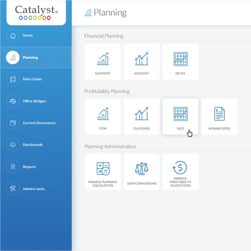 Redesign user interface for Catalyst CPM software