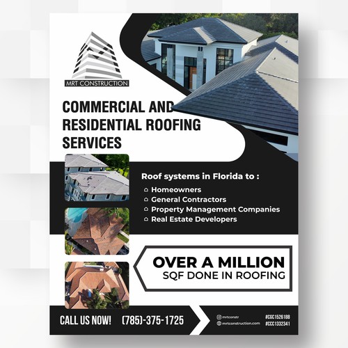 Flyer Design for MRT Construction, LLC