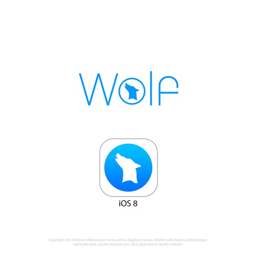 Create a FLAT logo for WOLF - The Next HUGE Social App - SiliconValley Start-up