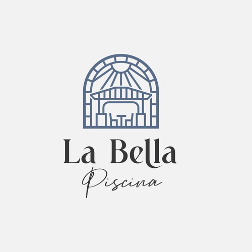 Monoline logo for La Bella Piscina