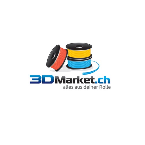 3D Market logo design.