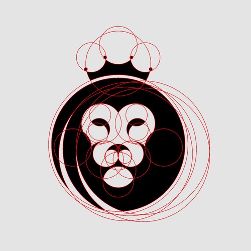 Perfect circle lion head