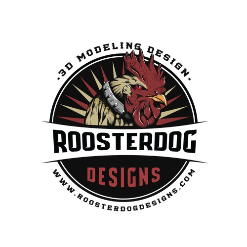 Vintage Hand-Drawn RoosterDog Illustration
