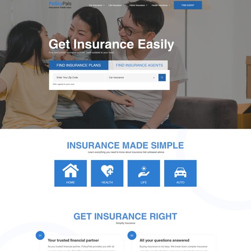 Engaging and professional insurance website re-design