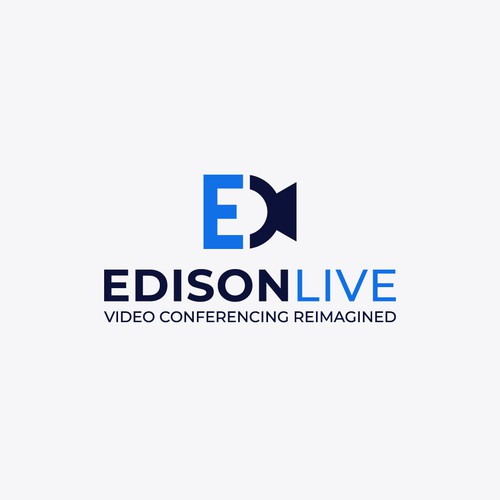 Video Conferencing logo concept for Edisonlive