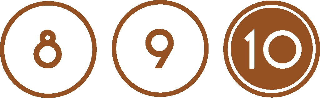 Vintage number design for clothing brand