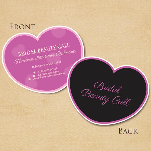 stationery for Im Not sure..  My name is Sharleen Andrade Balmores.   Maybe, "Bridal Beauty Call"