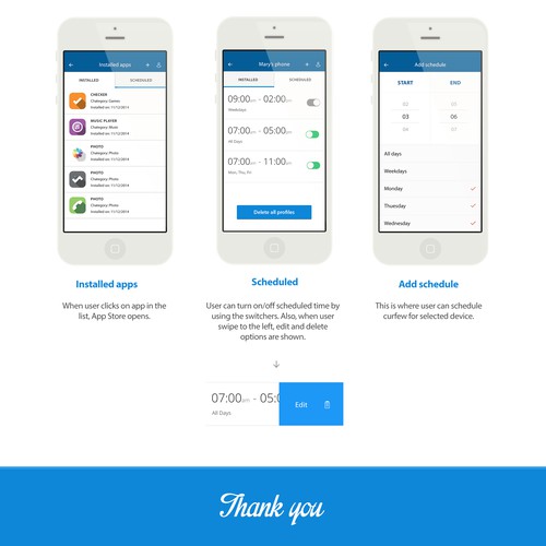 Design of iOS App Blue