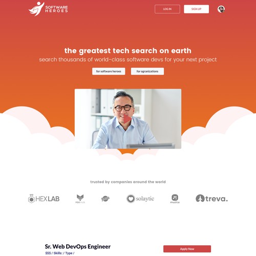 Landing Page Concept for IT Recruitment Business