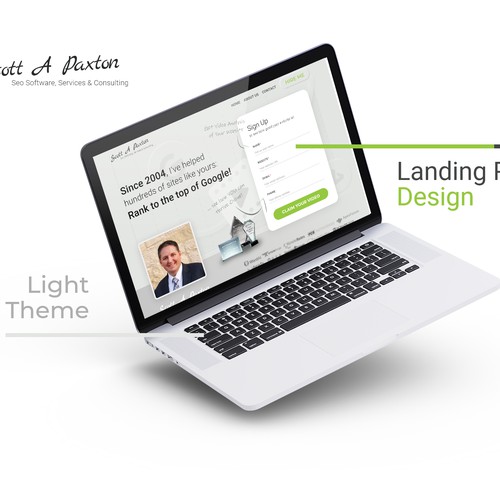 Light theme Landing page