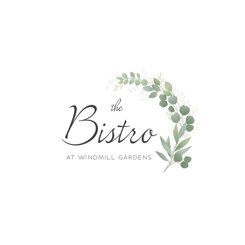 Romantic floral logo for restaurant