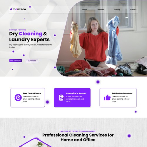 Montage - Dry Cleaning Website Design
