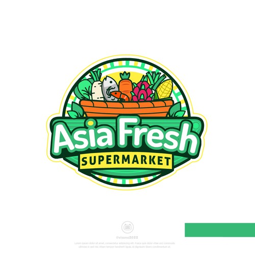 Vibrant and Bold logo for Asia Fresh