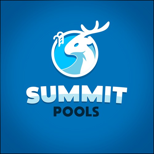 Deer pool or water logo