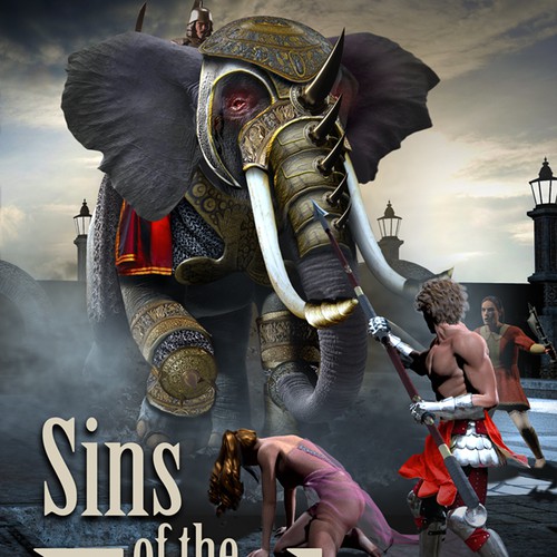 Fantasy Cover featuring a war elephant battle