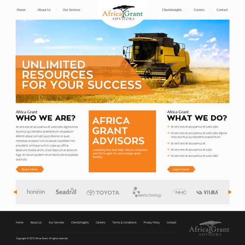 Website design for Africa-focused consultancy!