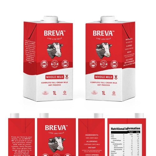 Breva Milk Tetra Pak Box Packaging
