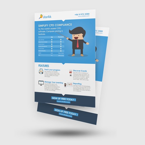 Create a flyer for a startup