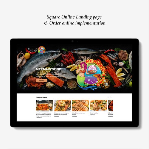 Square online store for Seafood Restaurant