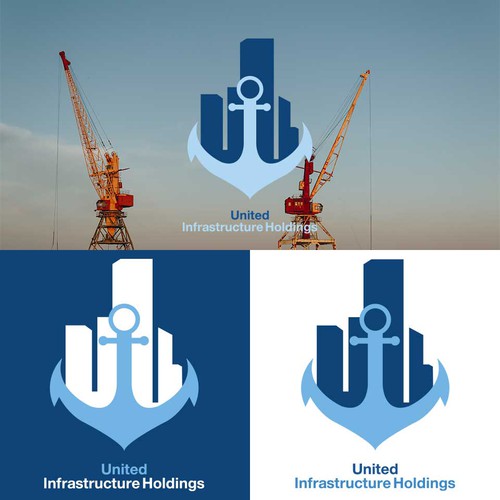 United Infrastructure Holdings Logo contest Building & Marine symbole..