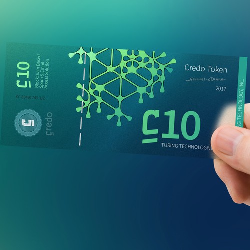 Cryptocurrency banknotes design.