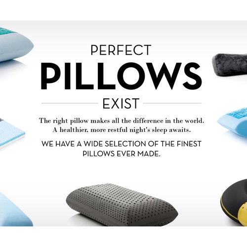 Perfect Pillows, 1800x1000 Banner, Additional Work Available